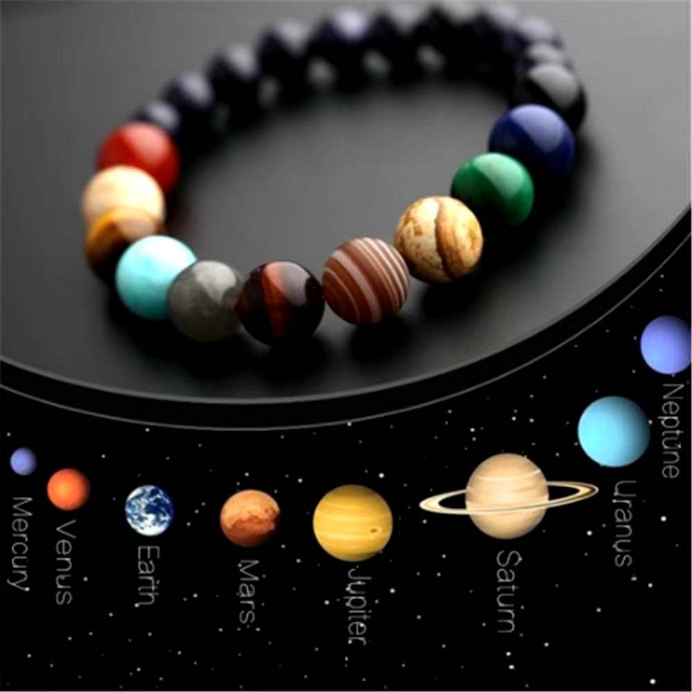 2024 Eight Planets Bead Bracelet Men Natural Stone Universe Yoga Solar Chakra Bracelet for Women Men Jewelry Gifts Drop Shipping